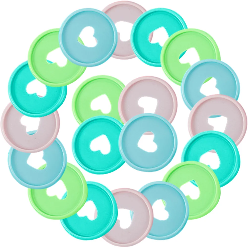 

80pcs Macaron Color Heart Shaped Binder Discs 24mm PP Material Loose Leaf Binding Supplies For Notebooks Planners