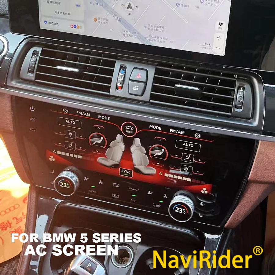 For BMW 5 Series F10 2011-2017 AC Screen Car Digital Panel Climate Control LCD Air Conditioning Display Easy Installation LINUX