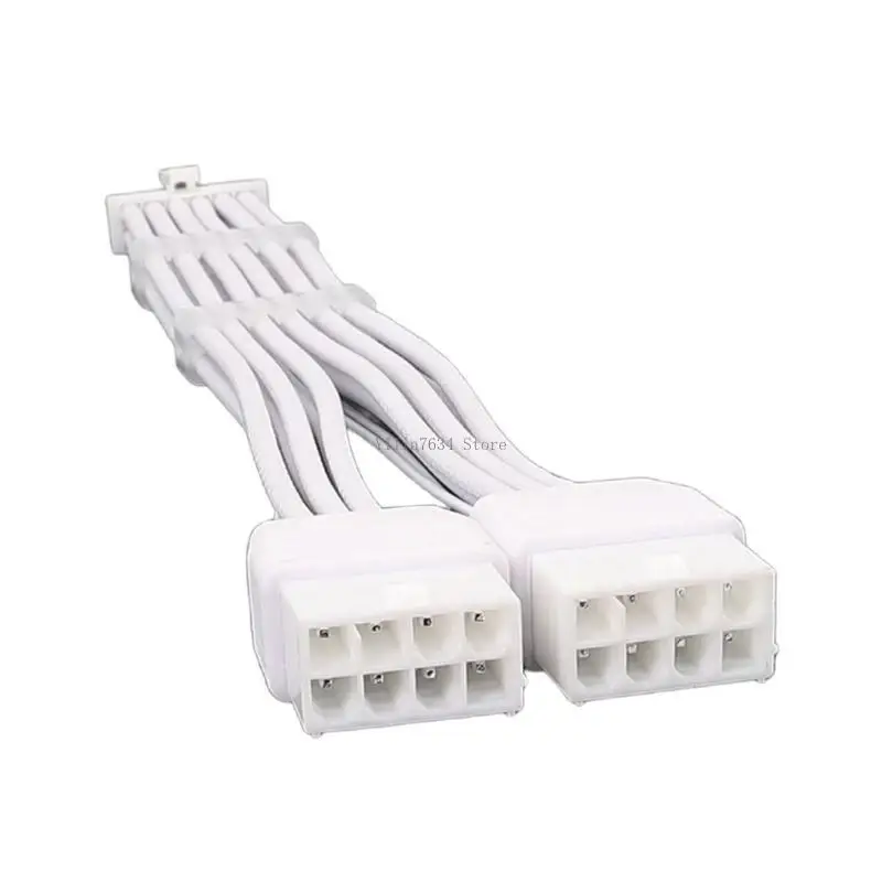 12VHPWRグラフィックスカードケーブルダブル8ピンから16ピン（12+4pin）GPU拡張ケーブルスタイリッシュな白エンボス加工を特徴