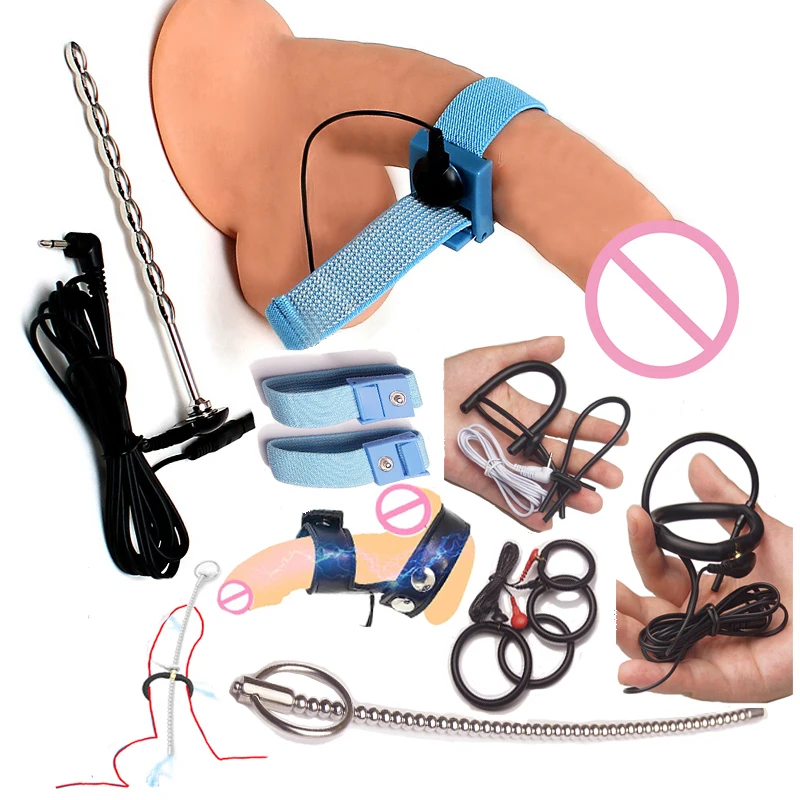 Electric Sex for Men Penis Cock Ring,E stim E-stim Estim Cockring,BDSM Electro Shock Glans Trainer,Electrosex Electrostimulation