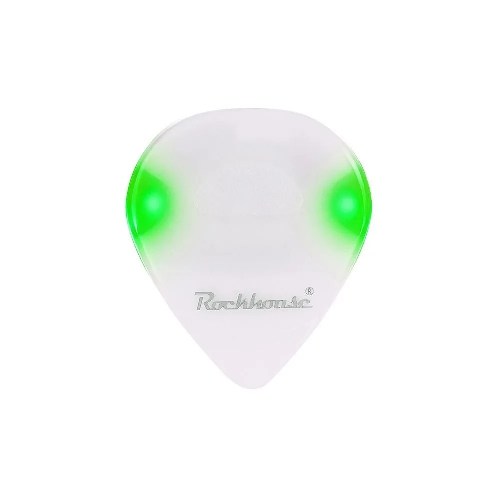 ABS Glowing Acoustic Guitar Picks 4.1*4.1cm with LED Light Touch Luminous Electric Guitar Bass Multicolors