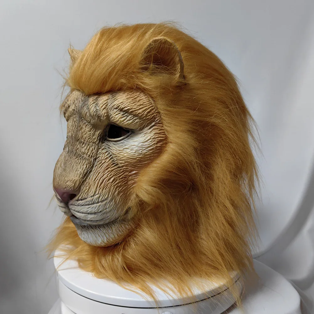 Dier Leeuw Masker Cosplay Beest Witte Leeuw Latex Maskers Carnaval Dress Up Maskerade Halloween Party Kostuums Rekwisieten Geschenken