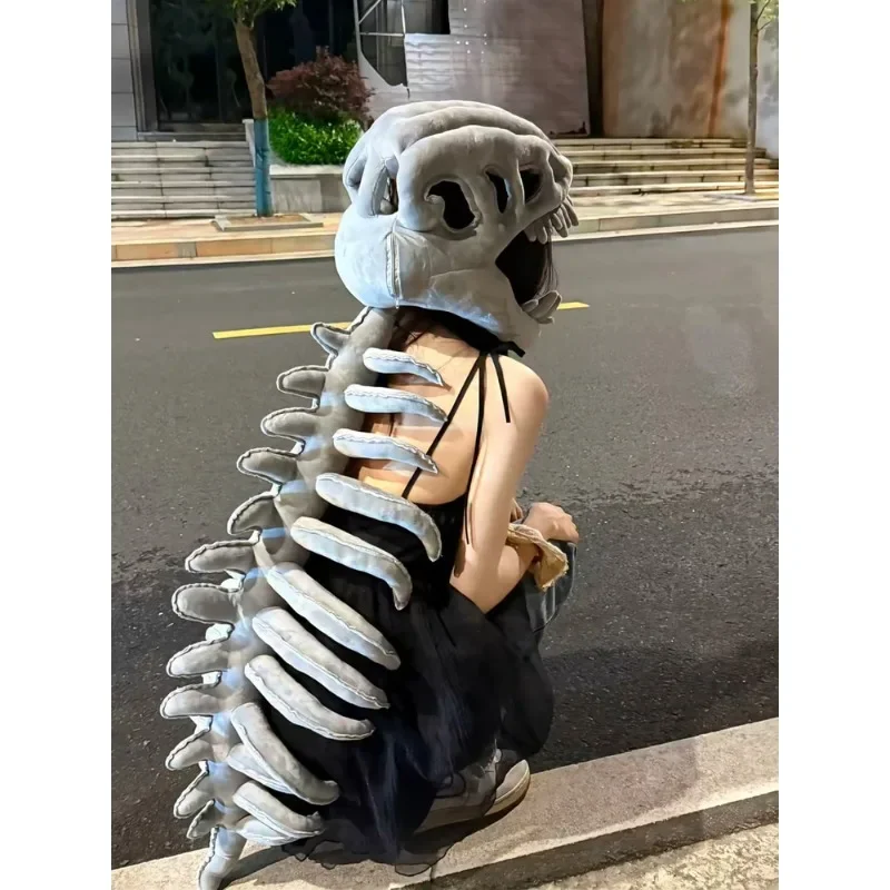 Dinosaur Skeleton Hood Dinosaur Garden Plush Exoskeleton Dress Up Children Adult Hat Mask