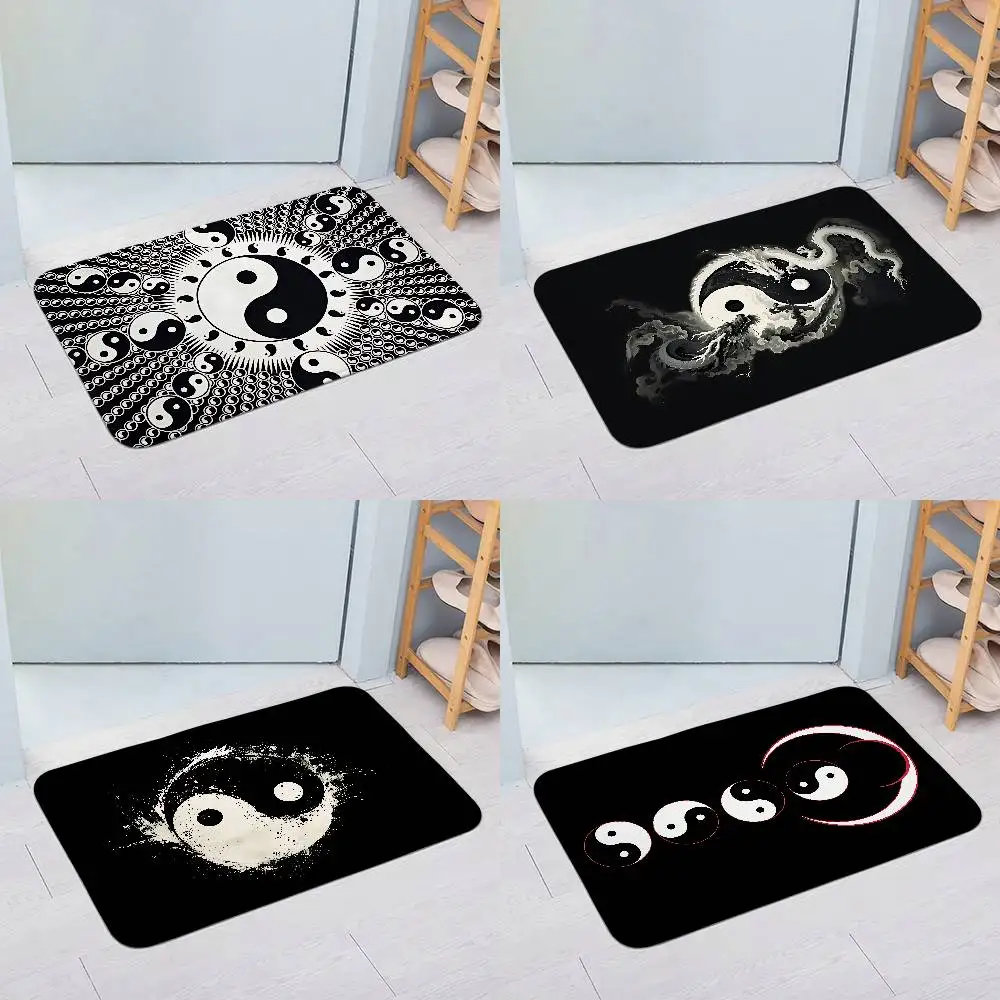 Alfombrillas chinas Tai Chi Bagua Yin Yang para el hogar, alfombra para lavandería, alfombra para decoración de sala de estar, área de descanso, alfombra antideslizante para entrada
