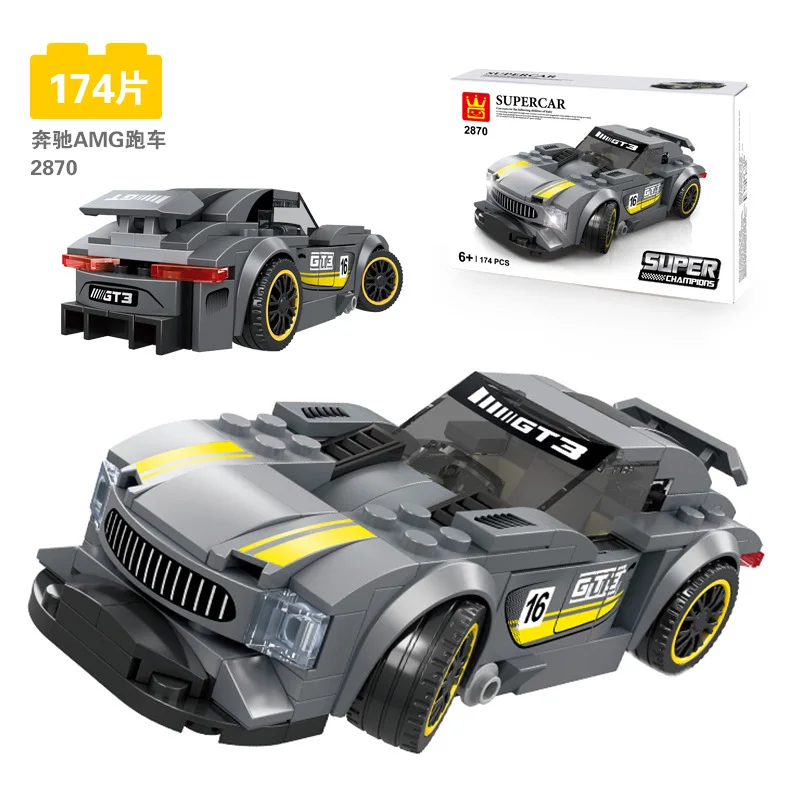 Racing Car Series Building Block Speed Sports Vehicle Technical Model Assembly MOC Bricks Toys for Birthday Christmas Gifts Kids