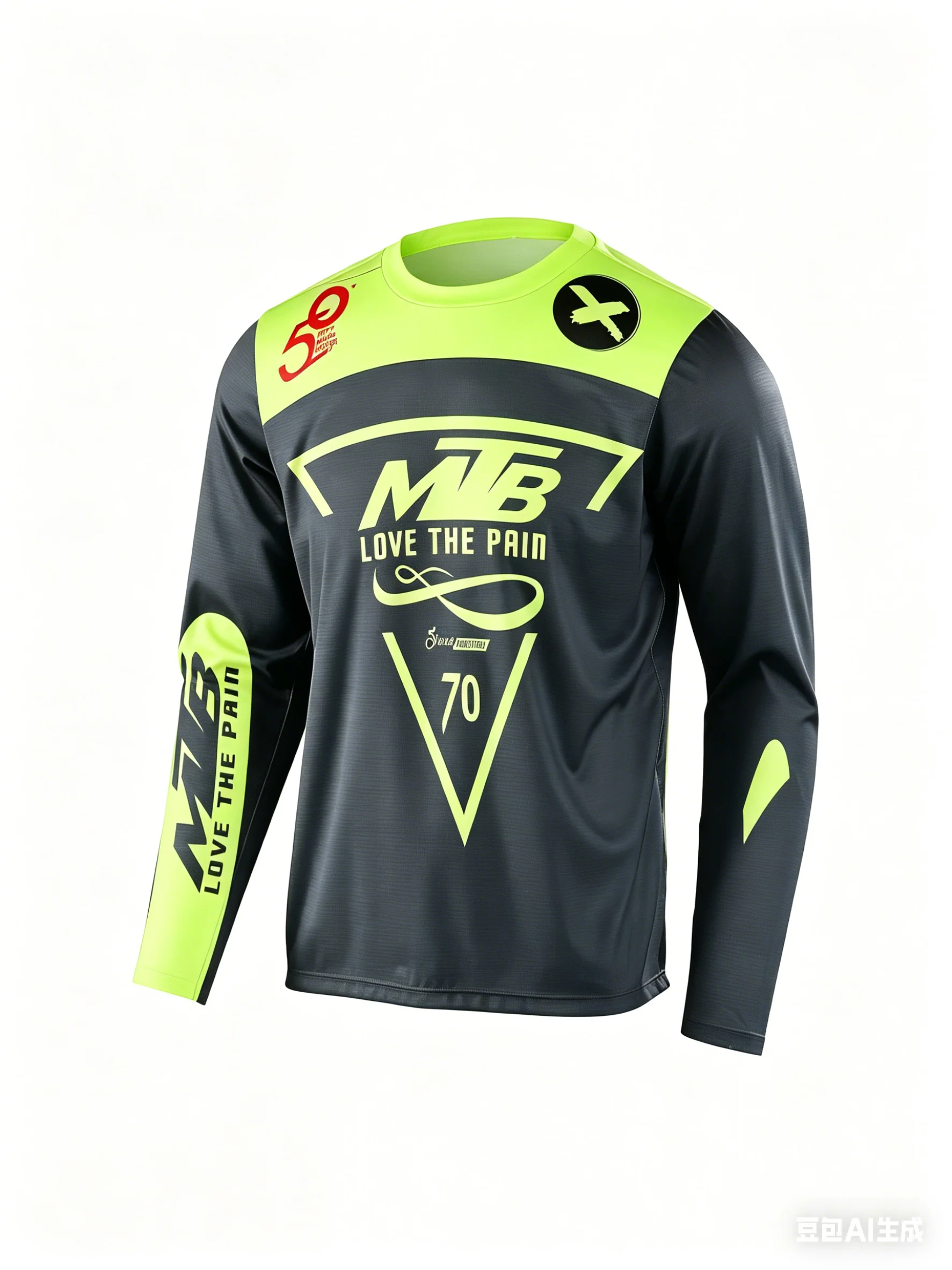 Mountain Biking For Fitness - Camiseta masculina de manga comprida –