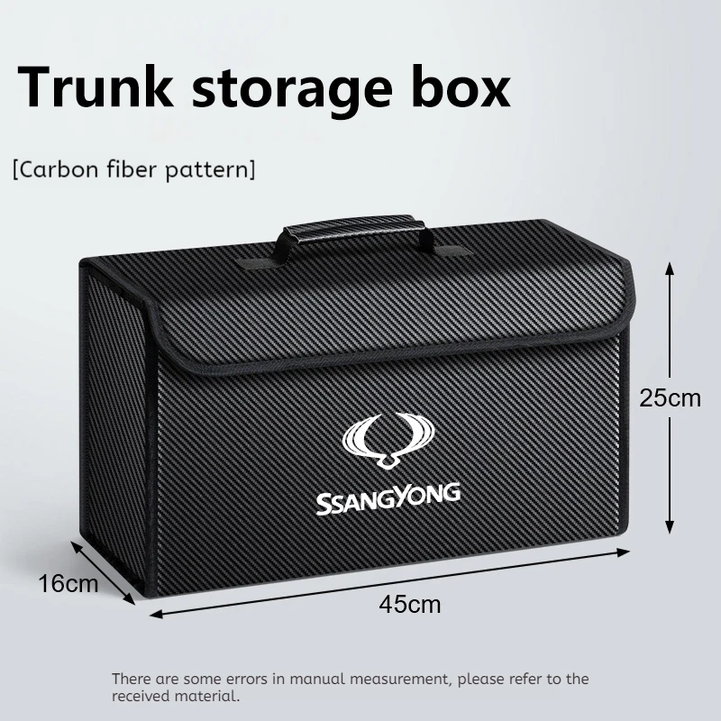 Car Trunk Organizer Box Foldable Storage Tidying Bag Auto Accessories For Ssangyong Rexton Tivoli Musso Kyron Korando Actyon
