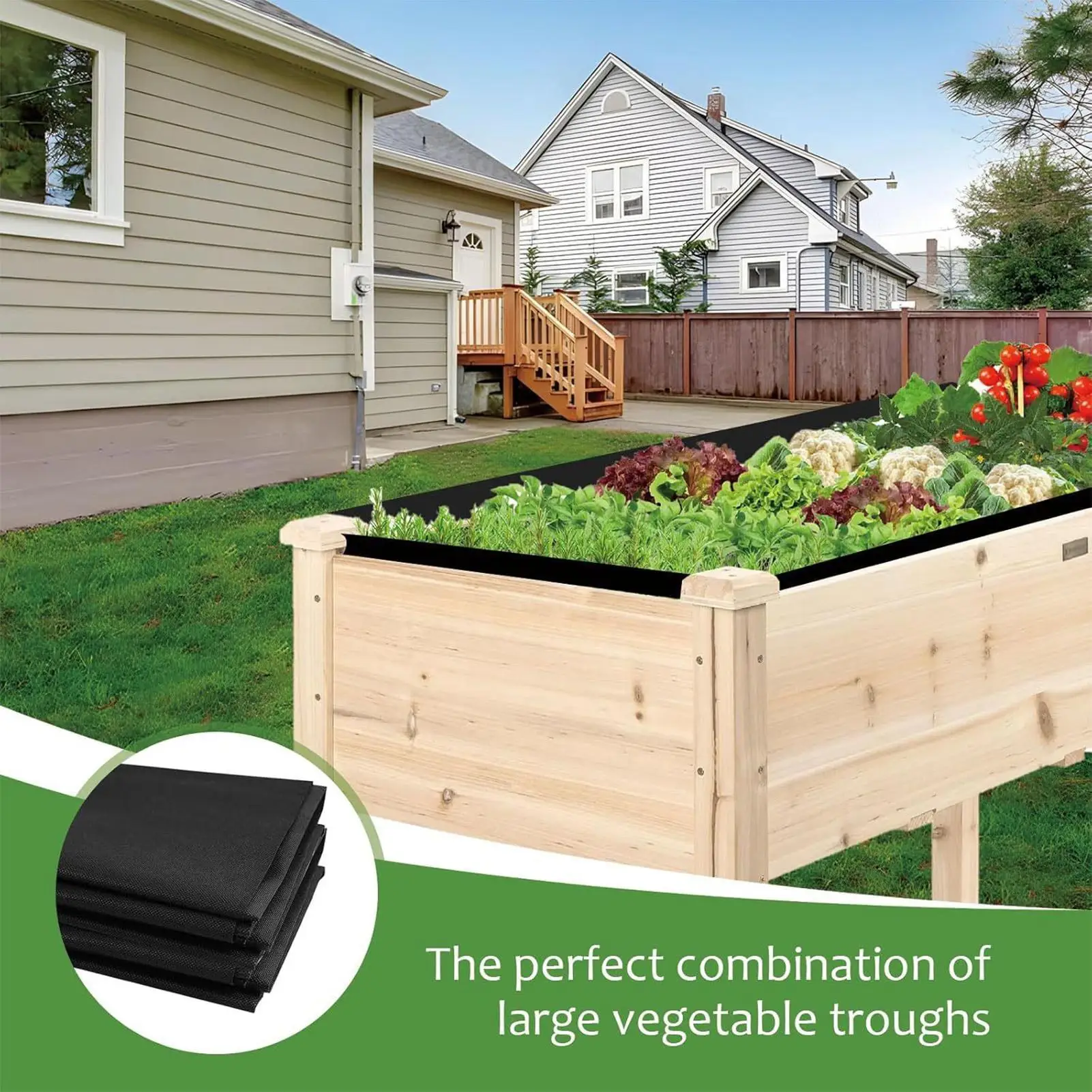 Pot Fabric Liner Breathable Water Drained Black Protective Mat Vegetable Gardening Planter Liners For Garden Yard Farm Pathway