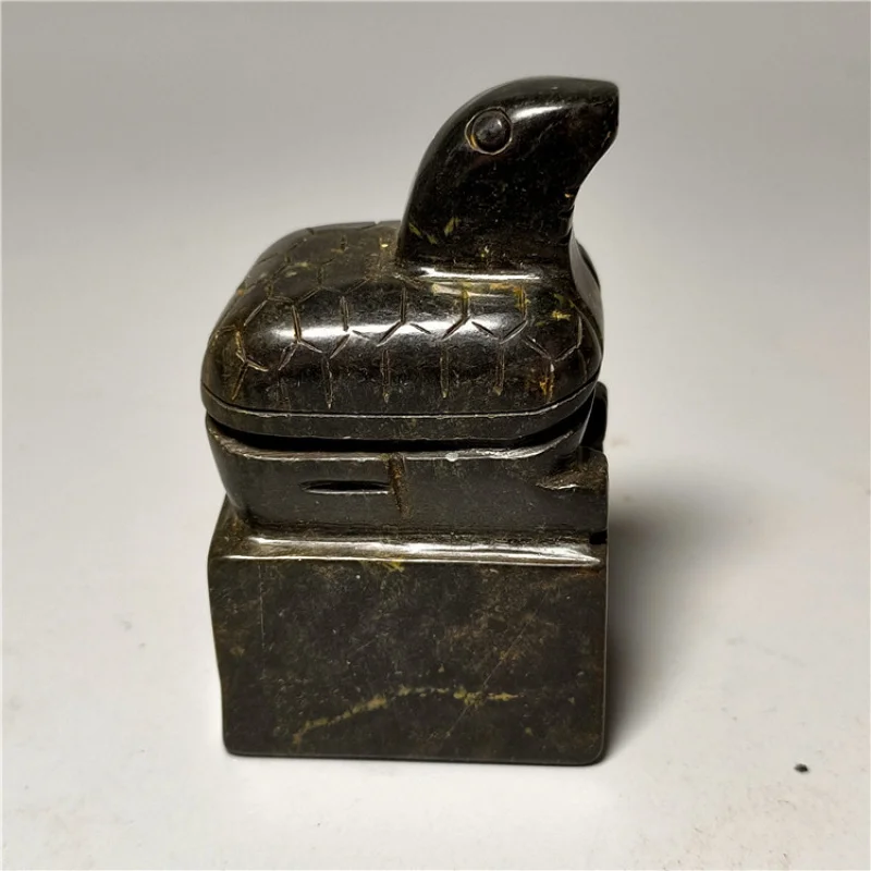 

Supply Antique Stone Vintage Crafts Iron Stone Turtle Seal Engraving Longevity Turtle Seal Ornament Wholesale