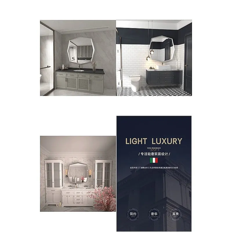 Elliptical Hanging Vanity Mirror with Light Luxury Design, LED Glowing Bathroom Mirror for Bedroom Hallway, Art Vanity Table