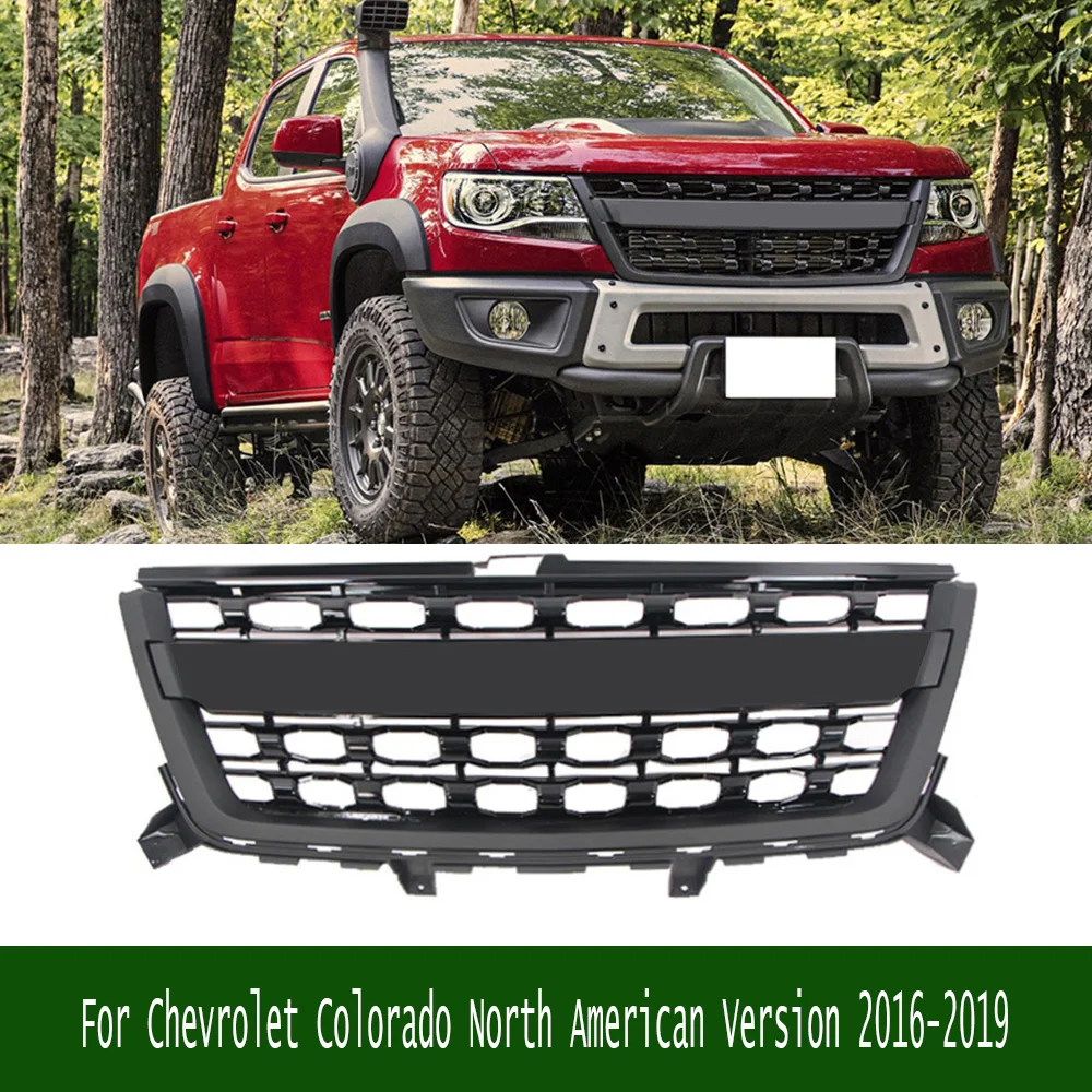 For Chevrolet Colorado North American Version 2016-2019 Bumper Front Racing Grill Grills Mask Radiator Grille Pickup Auto Parts