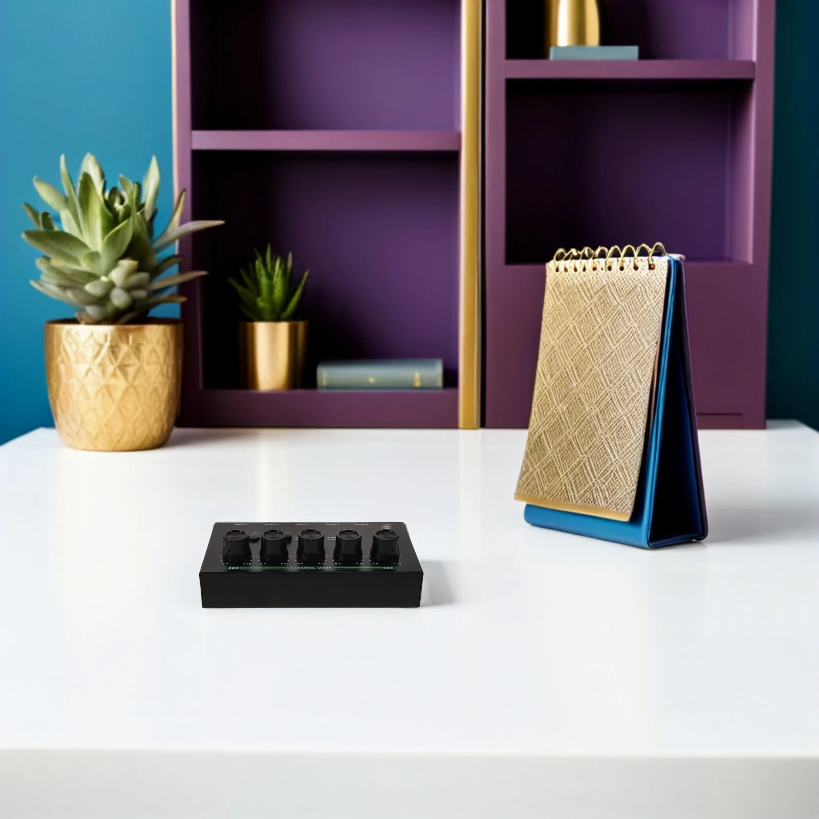 

1set 1Set Mini Audio Mixer 4 Channel Stereo Line Mixer For Guitar Bass Keyboard Microphone Low Noise Recording Streaming Compact