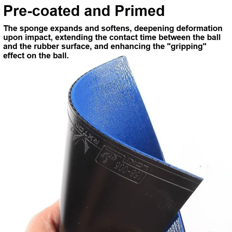 LOKI RXTON 1 البثور المطاطية لتنس الطاولة في 39 ° مبتذل و 36 ° برايمر الزيت المملوء مسبقًا من مطاط بينغبونغ غير الممزأ لا يحتاج إلى ملءها