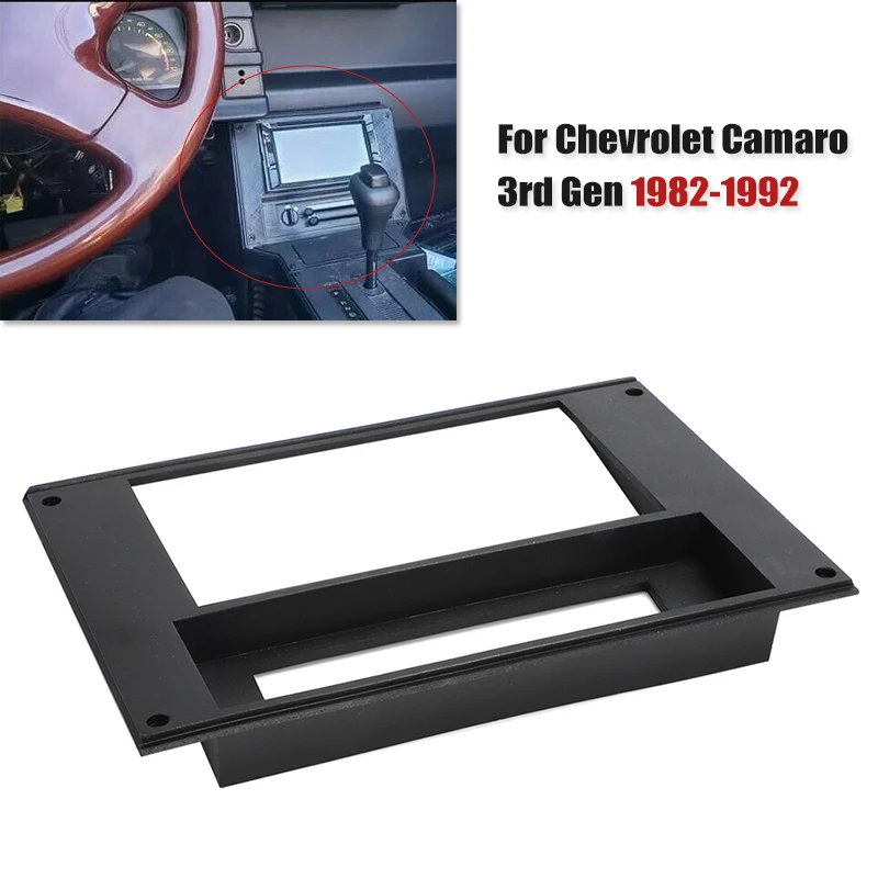 For Chevrolet 3rd Gen Camaro Double Din Radio Bezel Reversed HVAC Controls Panel Frame Cover 1982 1983 1984 1985 -1990 1991 1992