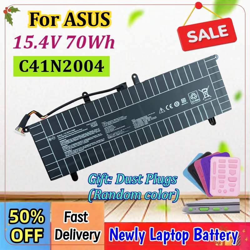 

Аккумулятор для ноутбука C41N2004 15.4V 70Wh для ASUS ZenBook Duo 14 UX482 UX482EA UX482EG UX482EGR UX482EA-HY035T HY038T HY039T HY054T