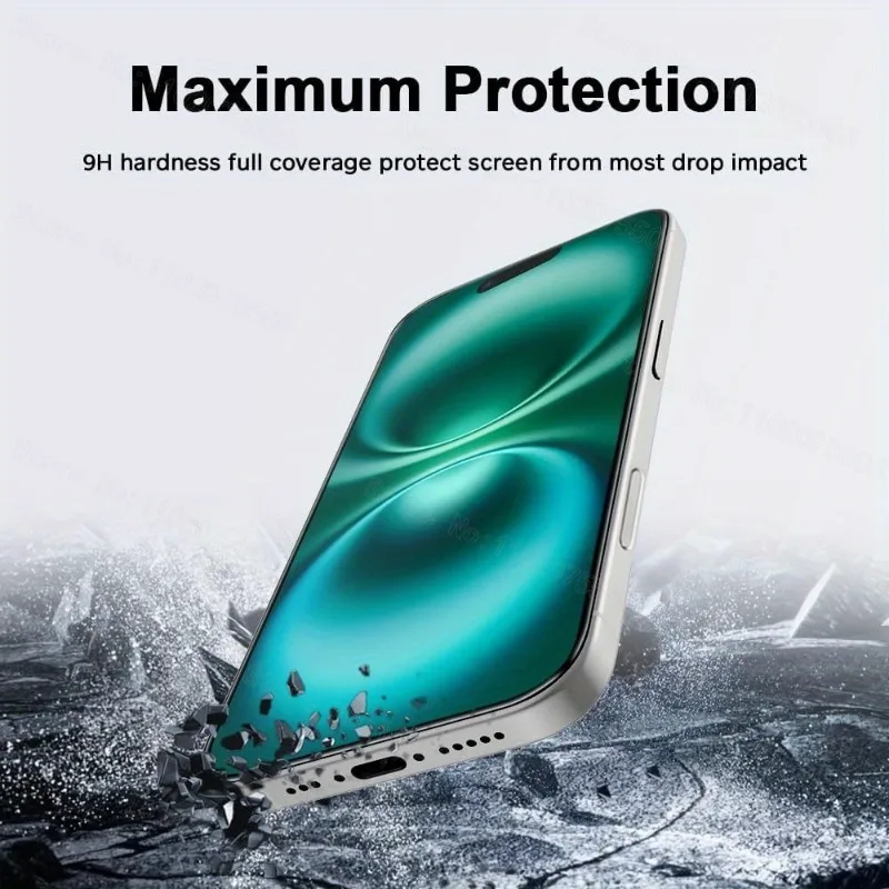 8-IN-1 Full Coverage Tempered Glass Screen Protector for iPhone 17 Pro Max/Air/16/15/14/13/12/11/XS Max, 9H HD Clear Bubble-Free - view 3