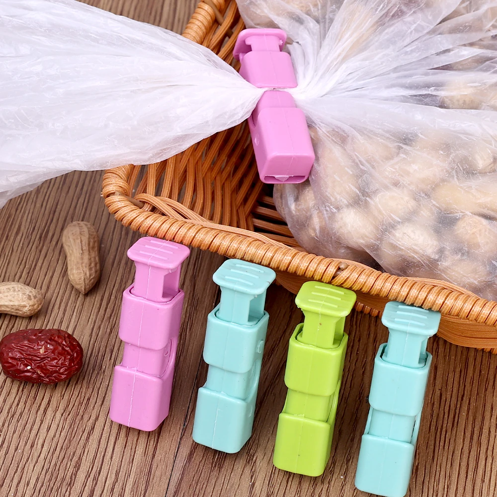 24/1Pcs Lebensmittel Abdichtung Clips Wiederverwendbare Brot Lagerung Tasche Sealer Clips Für Snack Wrap Taschen Frühling Clamp Haushalt küche Gadgets