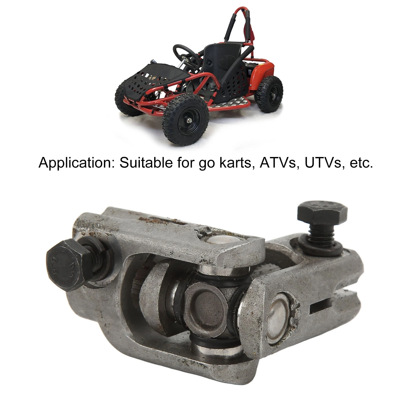 Steering Shaft Universal Joint 30T 14mm Steel Alloy Heavy Duty Steering Knuckle Coupling Joint for Go Karts ATVs UTVs