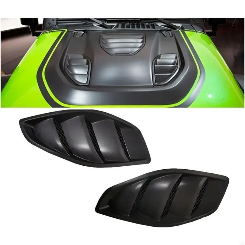 

D5BE Precise Engineered Hood Dome Louvers Air Vent Bezel Sticker for JK 2007-2017 UV Resistant ABS Material Simple Mounting