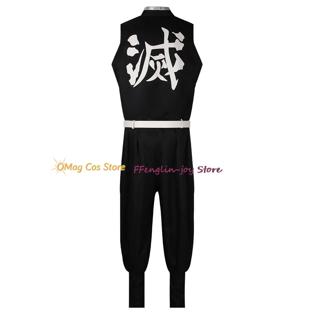 أزياء الهالوين شينازوجاوا التأثيرية سانيمي الرياح هاشيرا الزي شعر مستعار شيطان ملصقات أنيمي هنتر القاتل السيف الكبار الزي