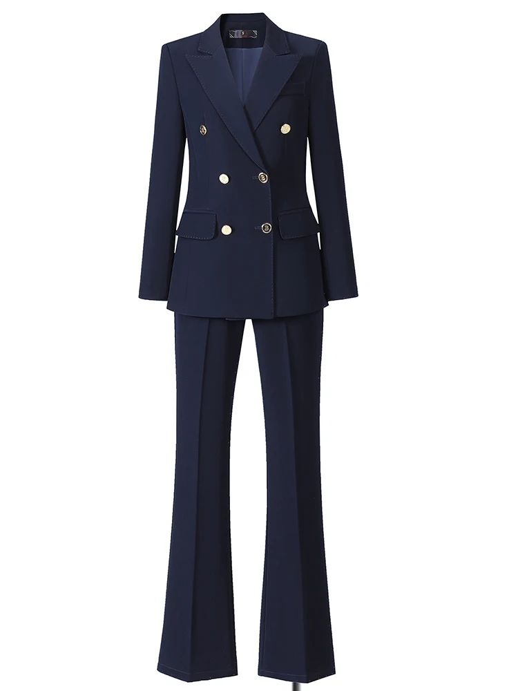 

Женский деловой костюм: пиджак и брюки, комплект из 2 предметов для офиса