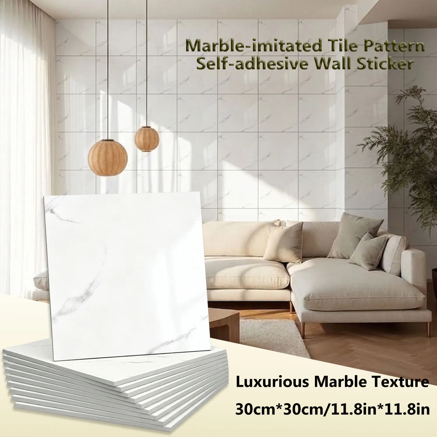 

10/20pcs of Thickened Self-adhesive Floor Stickers Waterproof Oil-proof Wall Stickers, Kitchen Non-slip Floor Stickers Bathroom
