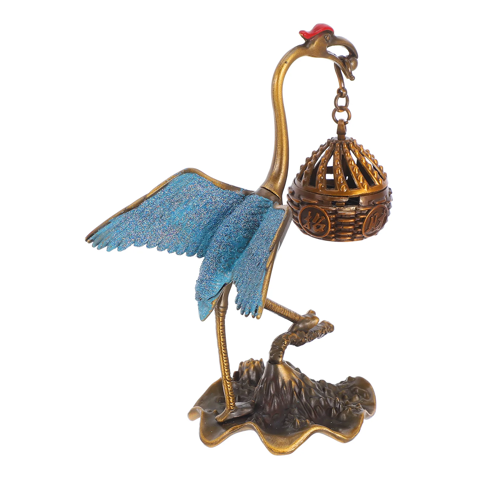 

Incense Burner Alloy Crane Aromatherapy Stick Holder for Sticks Material Elegant Design Home Decor Ornament