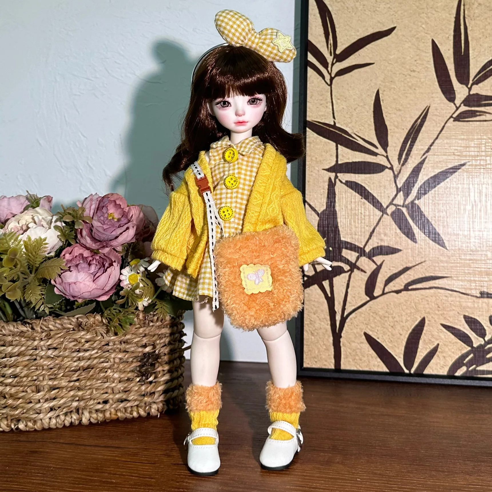 30cm BJD Doll Clothes for Girls 1/6 Scale Winter Dress and Cute Hat Accessories Gift Outfit Doll Dress Lolita Dress Up Gifts - view 3