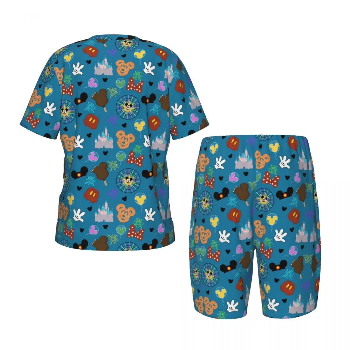 boy's girl's Pajamas Set Cartoon Down Tops and Shorts Pajama 2 Piece Pyjama Nightwear Loungewear for Summer