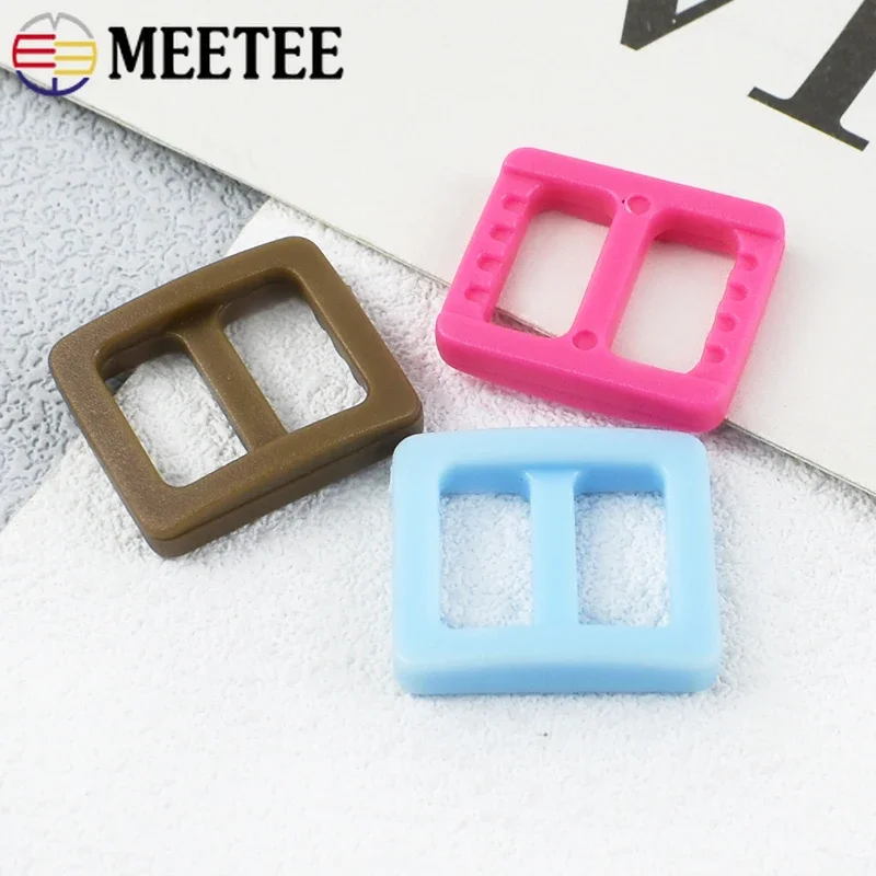 20/50/100Pcs 10mm Plastic Tri-Glide Buckle Strap Belt Slider Adjust Clasp Dog Collar Webbing Ring Hook Bag Parts Accessories