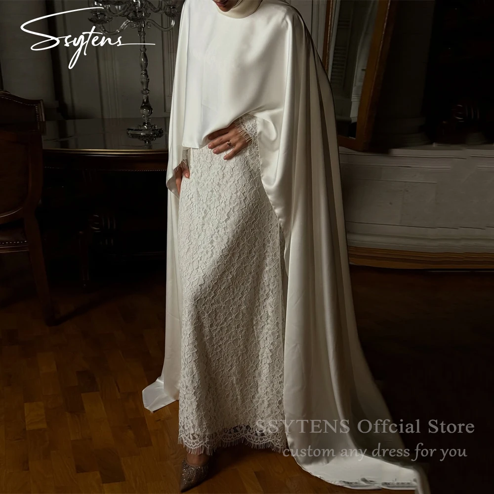 SSYTENS Modest Dubai Brautkleider Volle Spitze 2026 Braut Kleid Frauen Lange Ärmel Muslimischen Brautkleider Robe De Mariée Angepasst