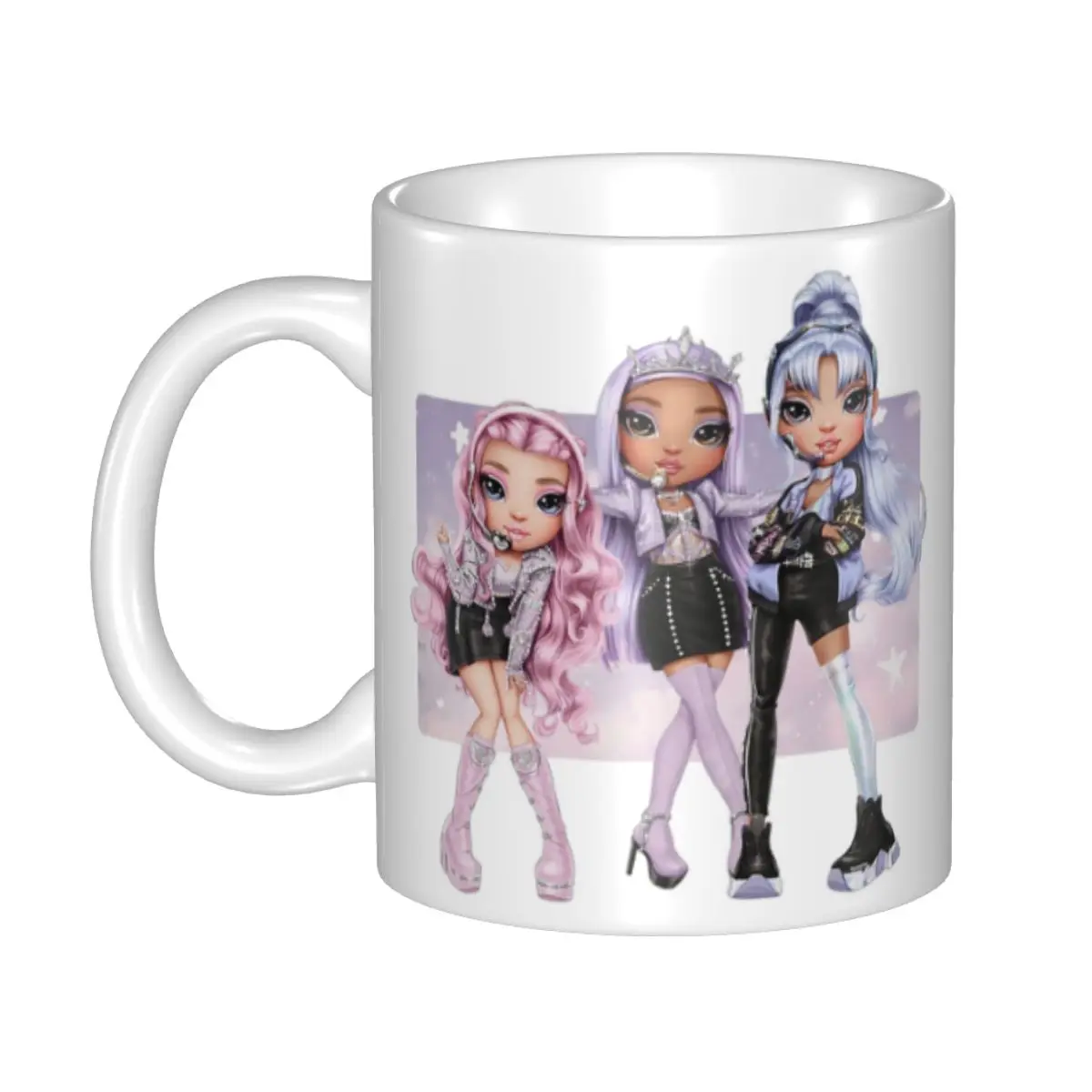 DIY Rainbow High Sisters Ceramic Mugs Personalized RH KPOP Coffee Cups Creative Gift