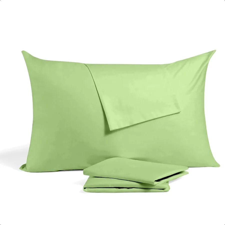 

Sage Toddler Travel Pillow Case 14x20 Inch Set of 2 Zipper Closure 500 Thread Count 100% Soft Egyptian Cotton