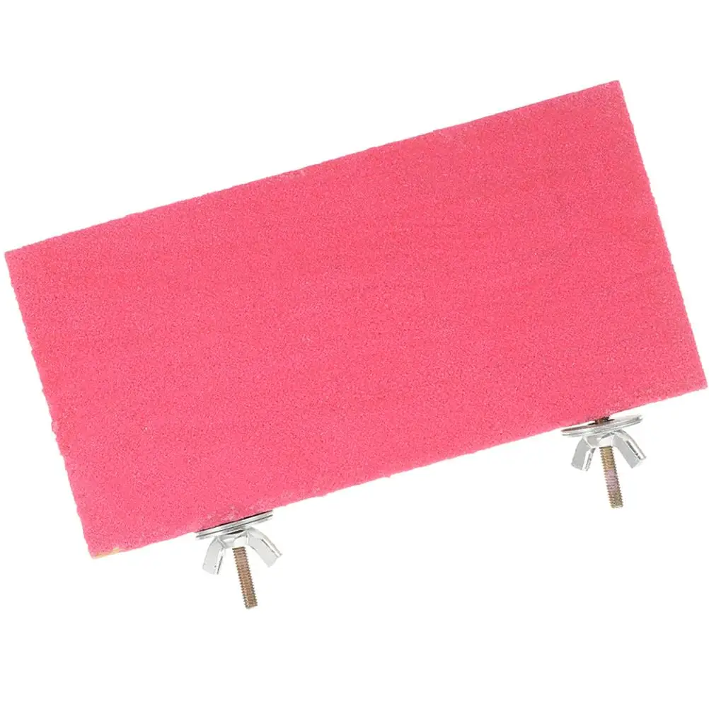 

Frosted Bird Platform15x8cm Pink Wood Durable Parrot Cage Accessories Bird Perch Platform Small Pets Toy