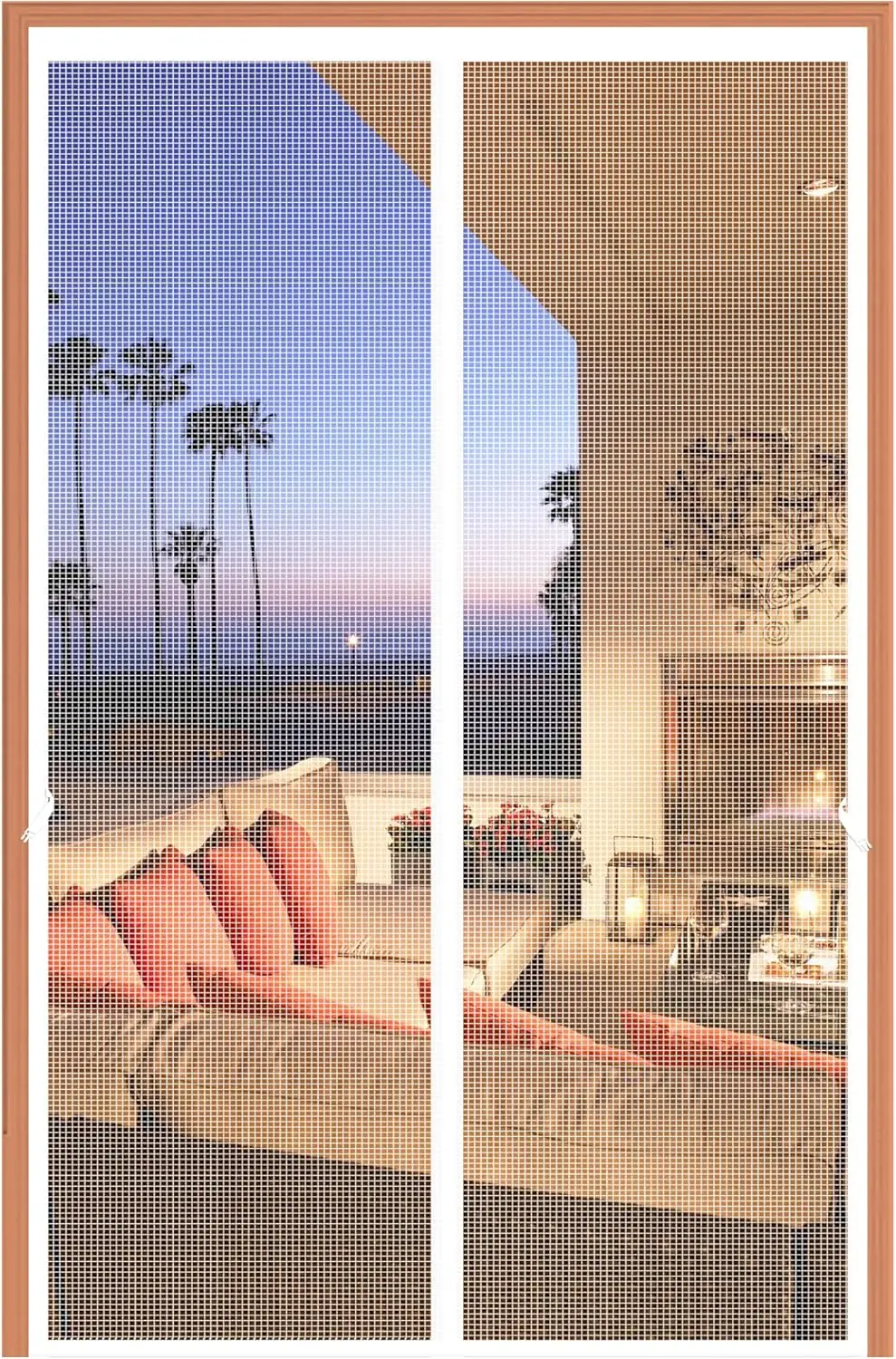 

Magnetic Screen Door Fits Door Size 36 x 80, Screen Size 38"x 81", Fiberglass Mesh Magnets for Doorway, Easy Install,White