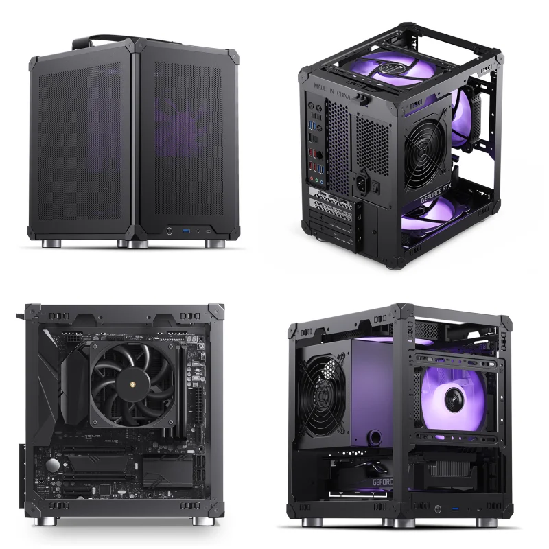 JONSBO C6 MATX Mini ITX Case For PC Type-C ATX Power Portable Mini Desktop Mesh Chassis Computer PC Case 200-255mm Graphics Card