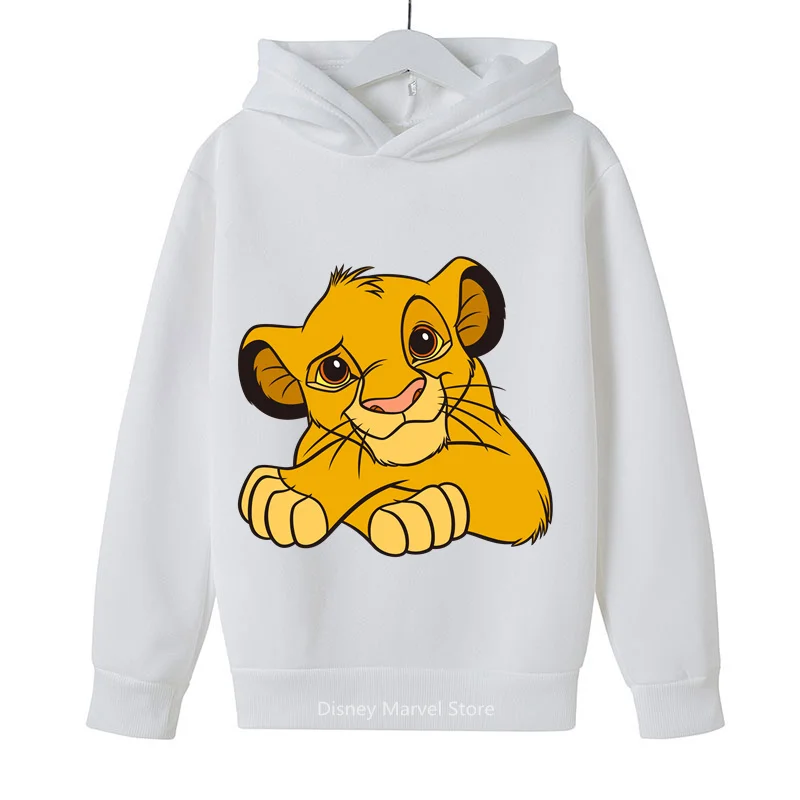 Kids Cartoon Animals Graphic The Lion King Simba Hoodies Cartoon Boys Girls Printed Sweatshirt Children Tops Long-Sleeve Clothes