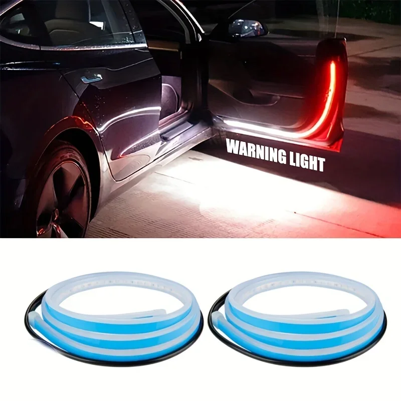 2PCS Car Door LED Warning Lights - Advanced Anti-Collision Safety - Dynamic Strobe Signal Strip Car Modification Accessories