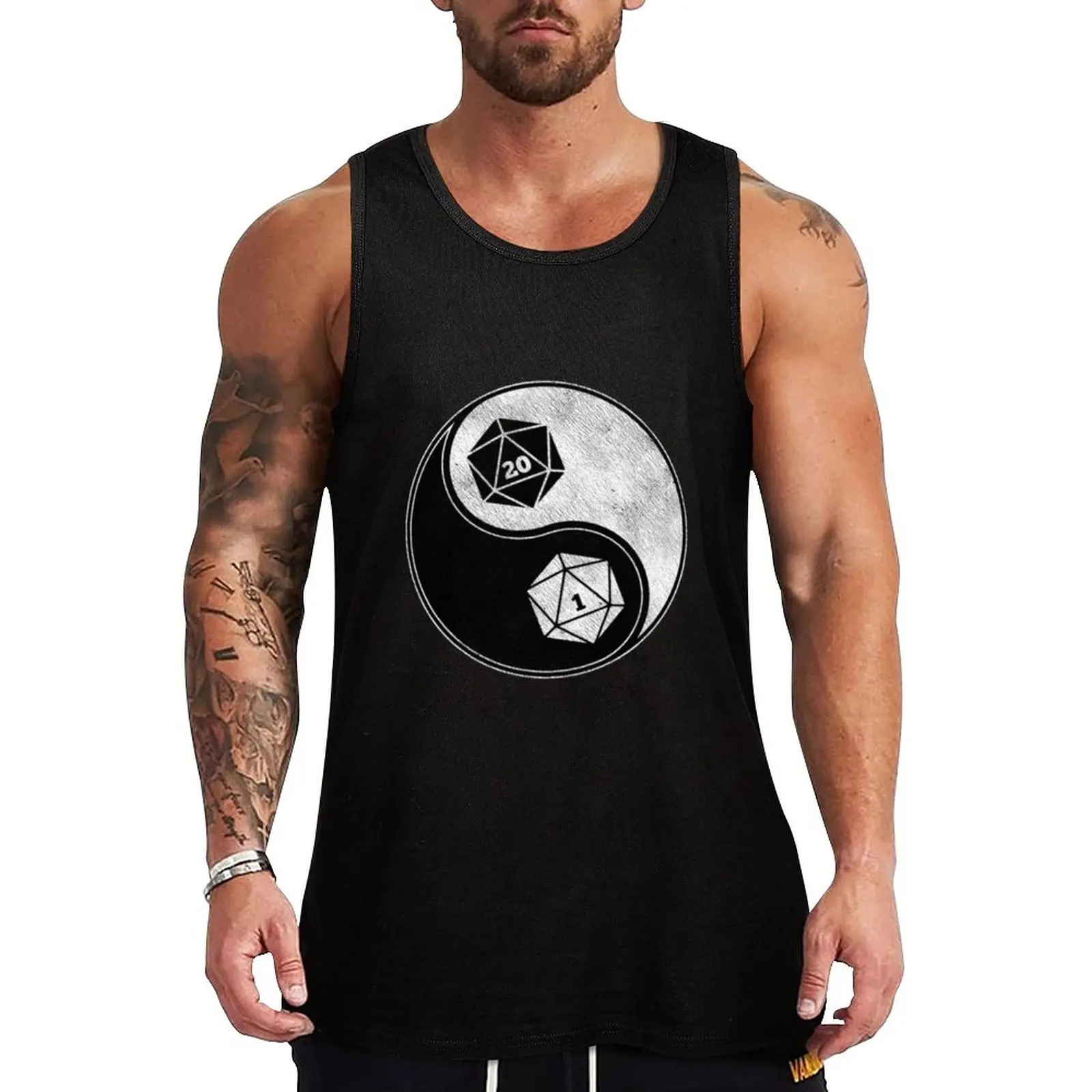 

20 & 1 Poly Dice D20 - Dungeon RPG Role Playing Tank Top Active Wear Tank Top Quick Dry Athletic Sleeveless