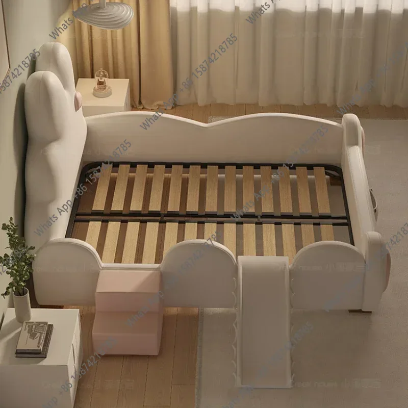 

Двуспальная кровать X J Design Luxury Modern для девочек, белая, в стиле принцессы, с высоким изголовьем, детская кровать-чердак, мебель для детской спальни
