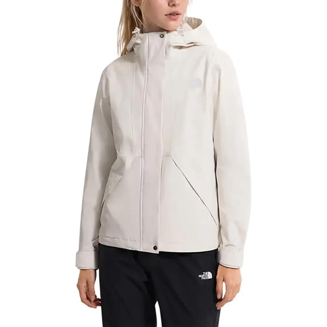 THE NORTH FACE REIGN ON Loose Hard Shell Zipper Hooded Long Sleeve Hiking Waterproof Windproof Jacket Women's NF0A8J6Y-QLI