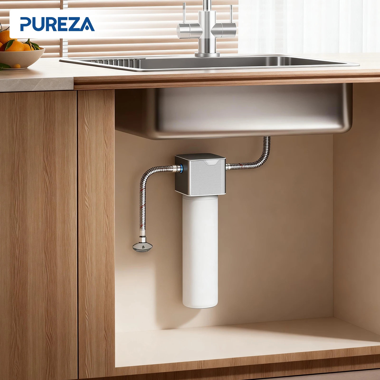 NSF & IAPMO Certified Under-Sink Kitchen Drinking Water Filter Purifier System with Faucet view 3