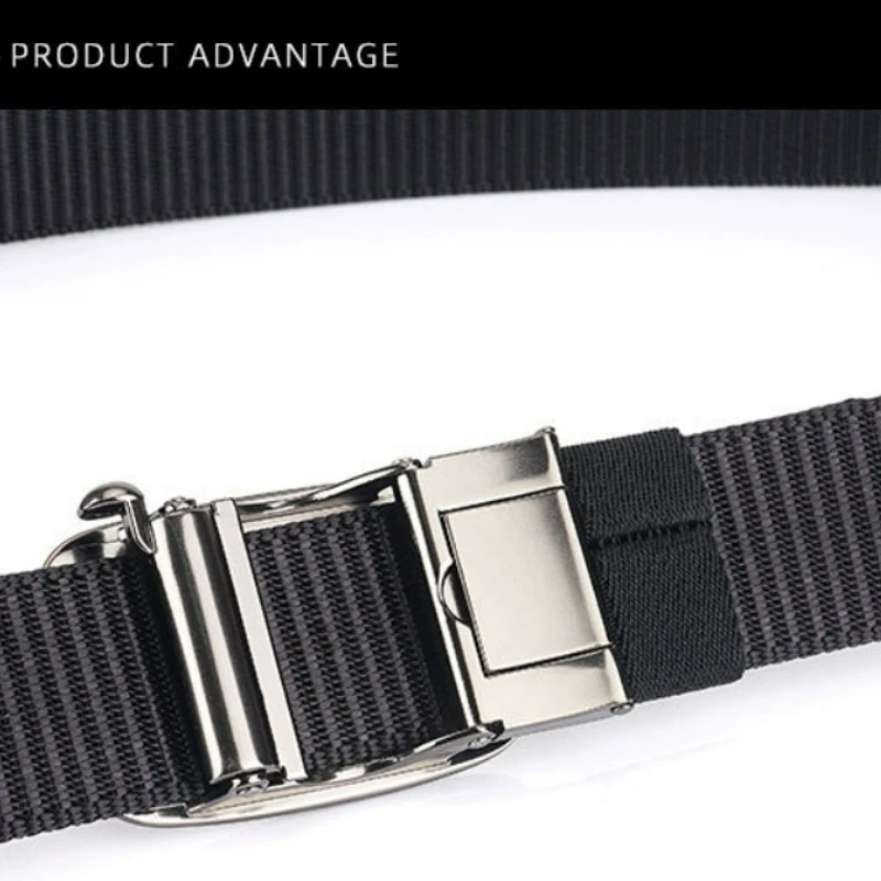 Wholesale New Thickened Nylon Belt Versatile Casual Outdoor Automatic Buckle Belt Manufacturer Belt for Men chain belt