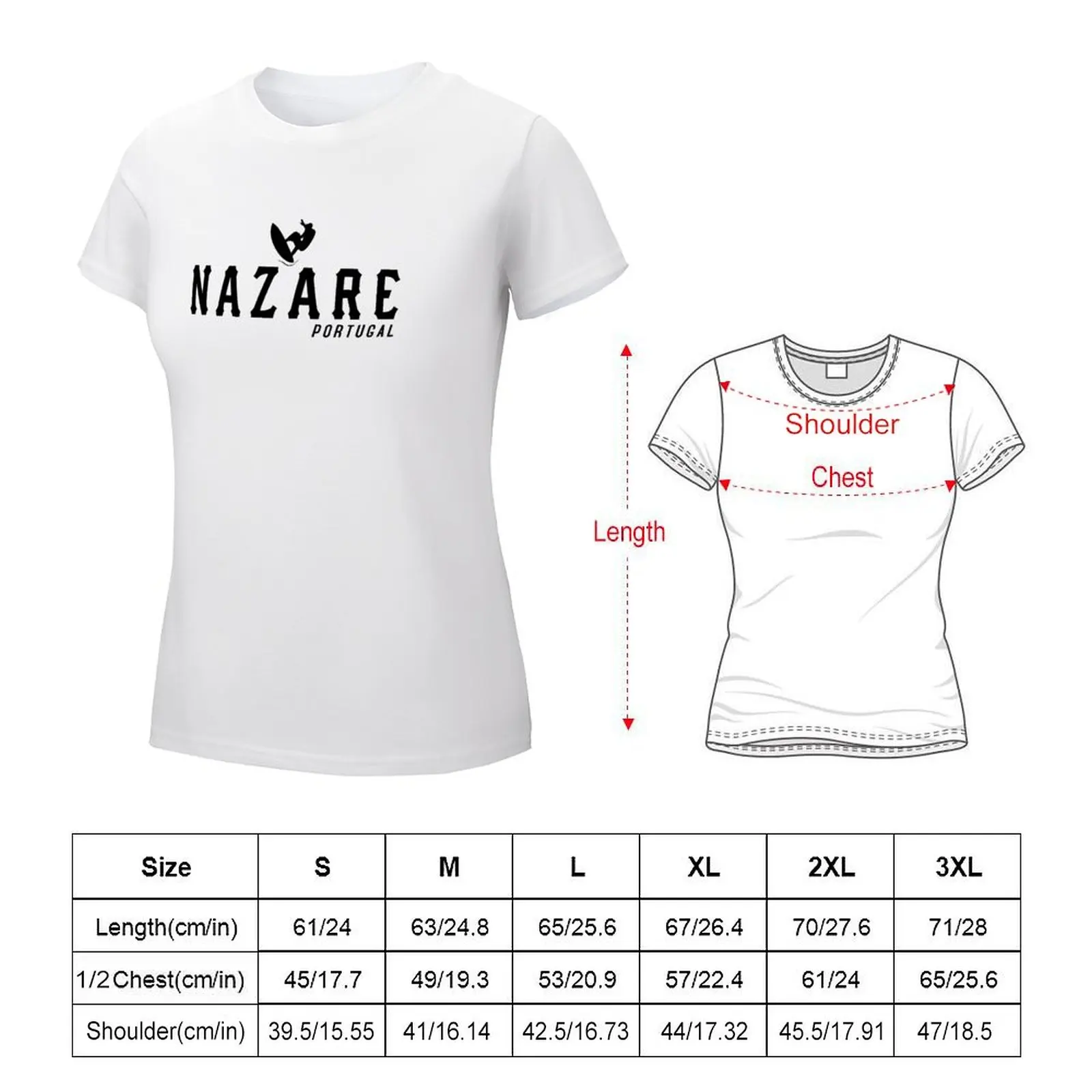 Nazare Surfer Portugal Gift T-shirt tops graphics tops for Women