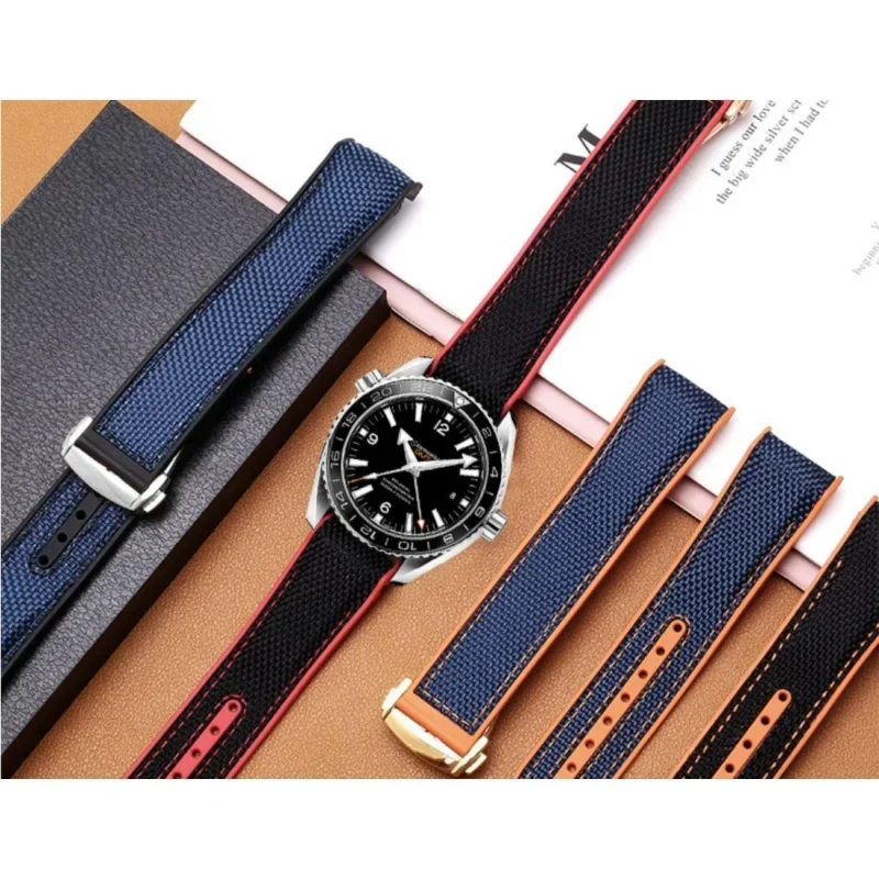 20mm 22mm Rubber Silicone Watch Bands For Omega Seamaster 300 speedmaster Strap Seiko SKX Aqua Terra AT150 Moon Watch Watchband