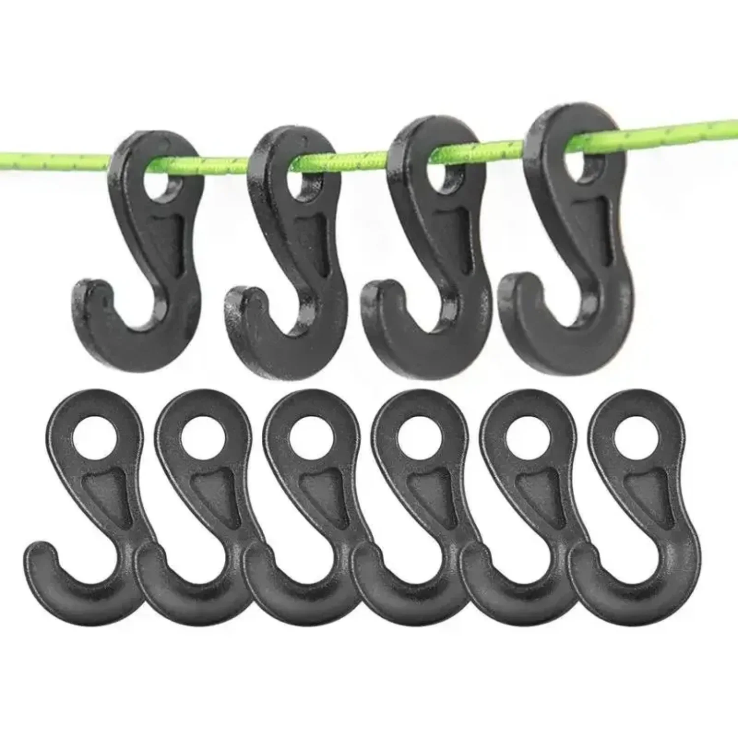 50pcs S-Shape Camping Awning  Clips Racks Tool Awning Clothes  Tent Hangers Light Hangers  Caravan Camper