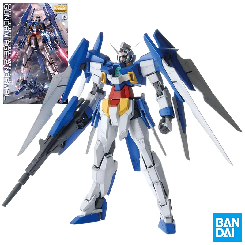 

Original Bandai Gundam Anime Figure MG 1/100 AGE-2N AGE-2 Normal Gundam Assembly Model Collected Ornaments Figure Model Toys