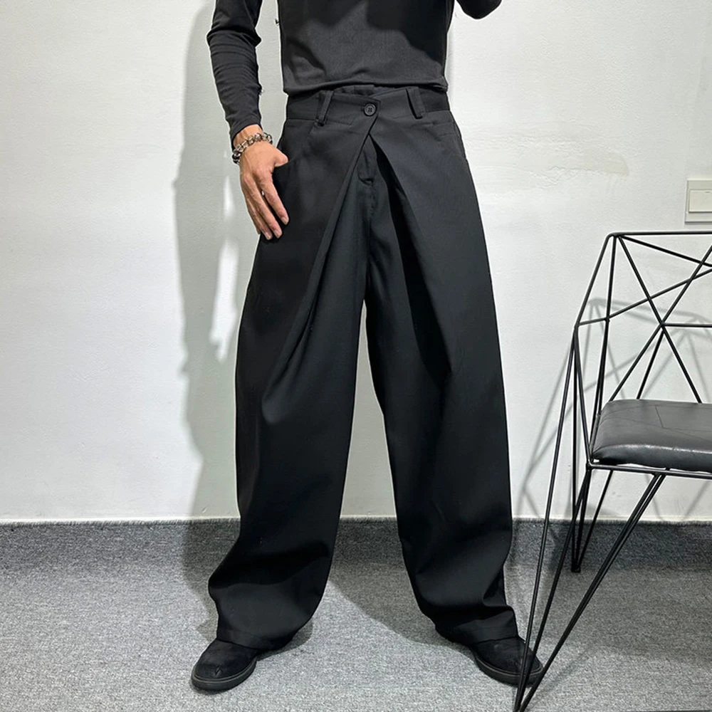 XS-5XL Winter Men's Solid-Color Straight-Leg Pants American Vintage Fashion Trend High Street Casual Loose Simple Men's Bottoms
