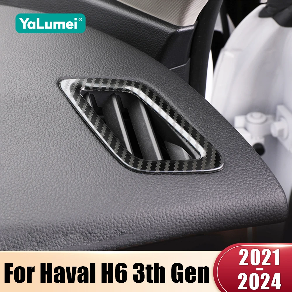 Für Haval H6 3. Generation 2021 2022 2023 2024 DHT-PHEV Edelstahl Auto-Armaturenbrett Lüftungsgitter-Abdeckung Aufkleber Zubehör