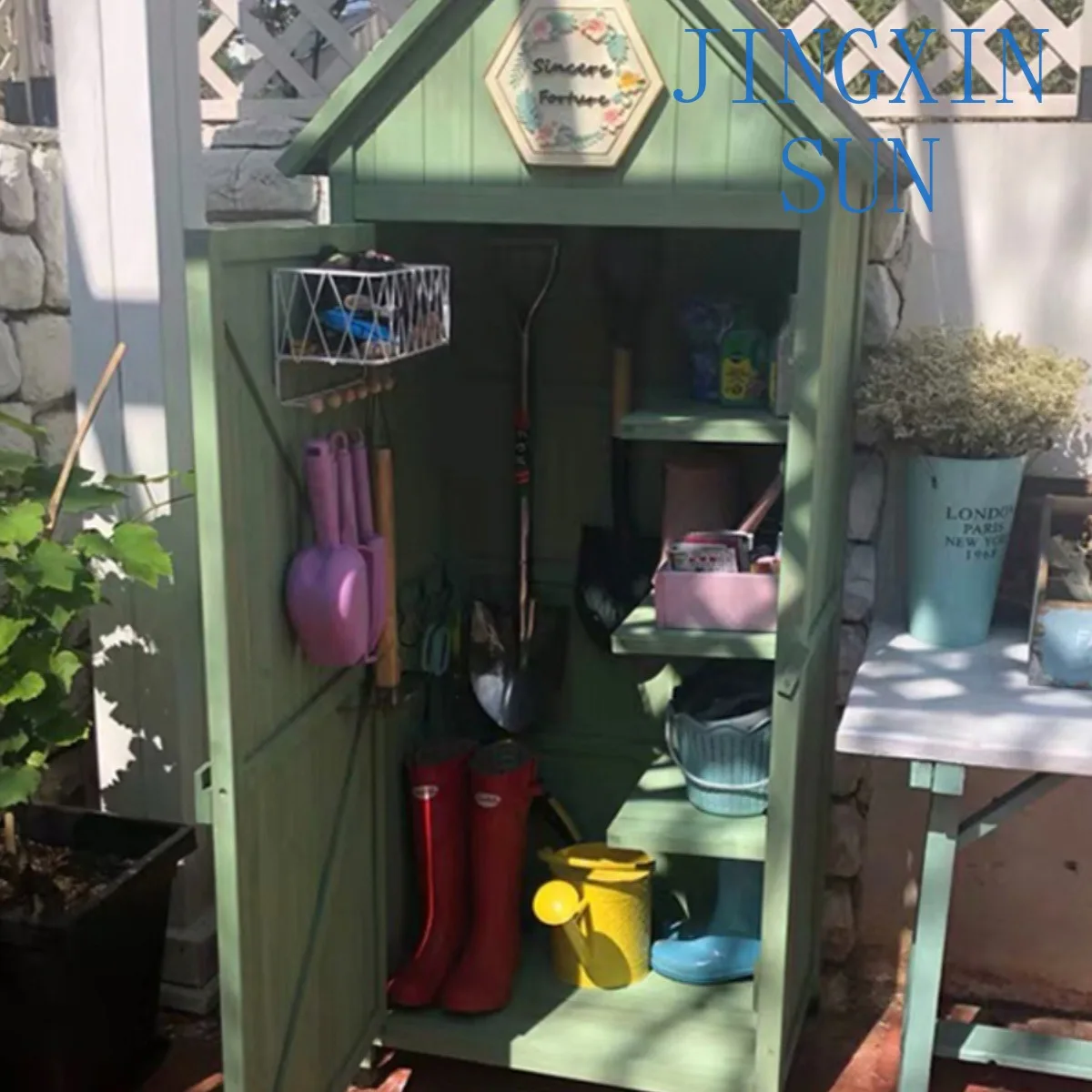 Outdoor storage cabinet, courtyard activity room, garden, tool box, storage room, outdoor balcony, locker